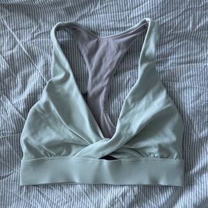 Women's Lululemon Mint Green Twist Front Bralette sports bra